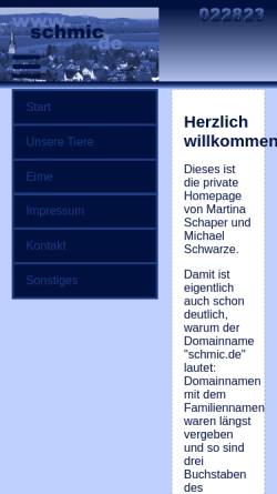 Vorschau der mobilen Webseite www.schmic.de, Schaper, Martina und Schwarze, Michael