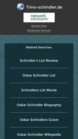 Vorschau der mobilen Webseite www.timo-schindler.de, Schindler, Timo