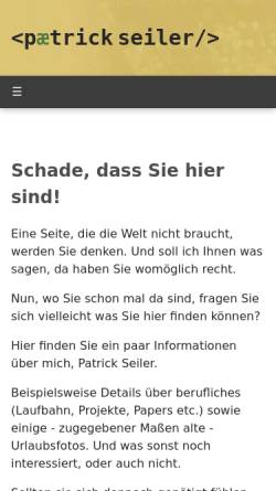 Vorschau der mobilen Webseite patrick-seiler.de, Seiler, Patrick