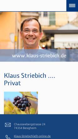 Vorschau der mobilen Webseite www.klaus-striebich.de, Striebich, Klaus