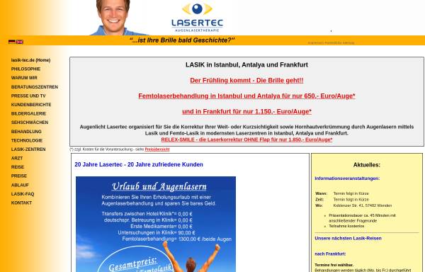 Vorschau von www.lasik-tec.de, Augenlicht-Lasertec