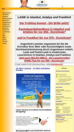 Vorschau der mobilen Webseite www.lasik-tec.de, Augenlicht-Lasertec