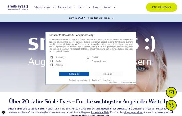 Vorschau von www.smileeyes.de, Smile Eyes Augenkliniken