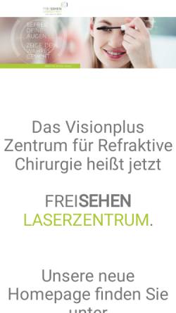 Vorschau der mobilen Webseite www.visionplus.at, Visionplus- Zentrum für Refraktive Chirurgie an der Landesaugenklinik Salzburg