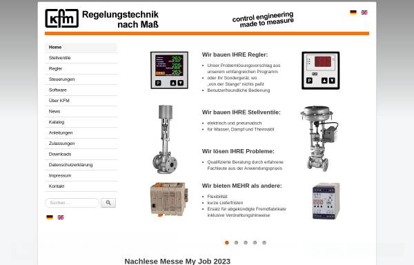 Vorschau von www.kfm-regelungstechnik.de, KFM Regelungstechnik GmbH