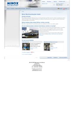 Vorschau der mobilen Webseite www.minox-maschinen.de, Minox Maschinenhandels GmbH
