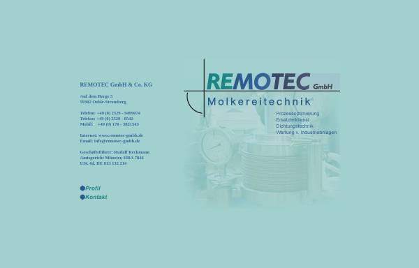 Vorschau von www.remotec-gmbh.de, REMOTEC GmbH