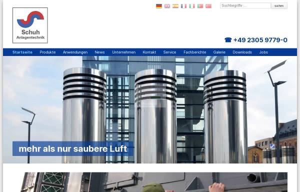 Vorschau von www.schuh-anlagentechnik.de, Schuh Anlagentechnik GmbH