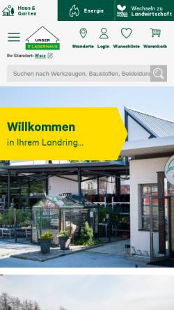 Vorschau der mobilen Webseite www.landring.at, Landring Weiz Lagerhausgenossenschaft & Co. KG