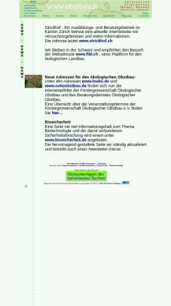 Vorschau der mobilen Webseite www.obstbau.it, Links und Infos für Obstbauern