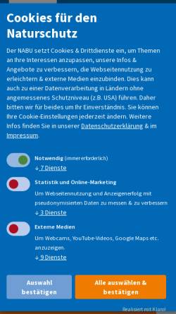 Vorschau der mobilen Webseite www.nabu.de, NABU-BAG Streuobst