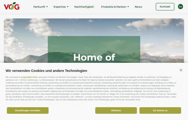 Vorschau von www.vog.it, Verband der Südtiroler Obstgenossenschaften (VOG)
