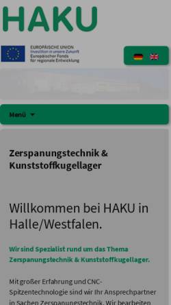 Vorschau der mobilen Webseite www.hakuparts.com, HAKU GmbH