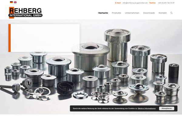 Vorschau von www.rehberg-kugelrollen.de, Rehberg International GmbH