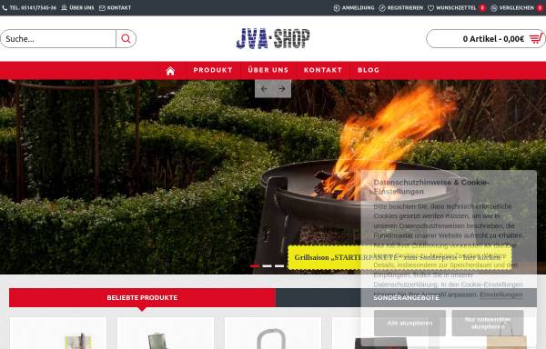 Vorschau von www.jva-online-shop.de, JVA-Shop Niedersachsen
