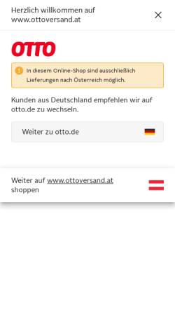 Vorschau der mobilen Webseite www.ottoversand.at, Otto Versand GmbH Österreich