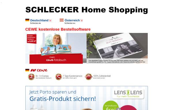 Vorschau von www.schlecker.com, Schlecker Home Shopping
