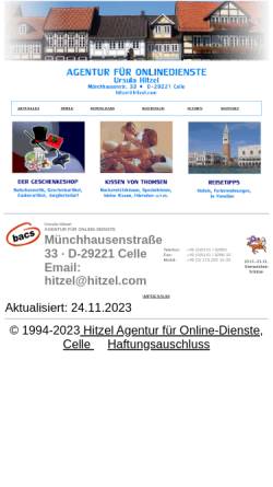 Vorschau der mobilen Webseite www.hitzel.com, UrsulaHitzel, Agentur für Onlinedienste