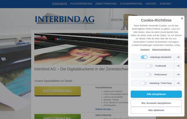Vorschau von www.interbind.de, Interbind AG
