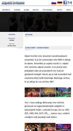 Vorschau der mobilen Webseite www.alpski-kvintet.com, Die Alpenoberkrainer