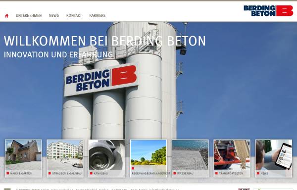 Vorschau von www.berdingbeton.de, Berding Beton GmbH