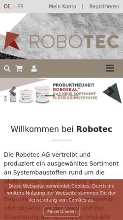 Vorschau der mobilen Webseite www.robotec.ch, Robotec-Schomburg AG