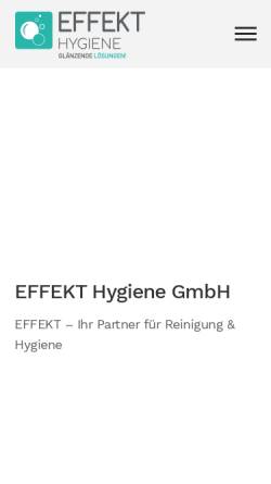 Vorschau der mobilen Webseite www.effekt-hygiene.de, Fachgroßhandel Effekt GmbH
