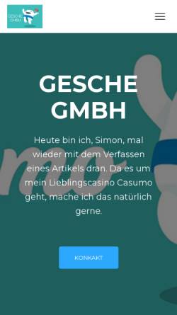 Vorschau der mobilen Webseite gesche-gmbh.de, Gesche GmbH