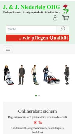 Vorschau der mobilen Webseite www.niederleig.de, J. & J. Niederleig OHG