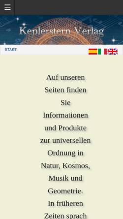 Vorschau der mobilen Webseite www.keplerstern.de, Signatur der Sphären