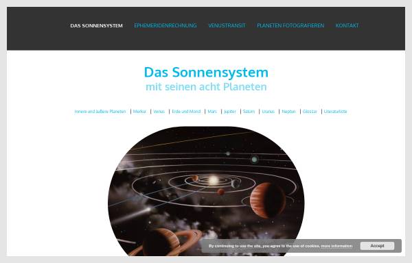 Vorschau von www.sonnensystem.at, Das Sonnensystem - von Johannes Puschnig