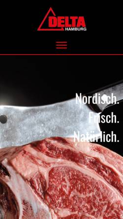 Vorschau der mobilen Webseite www.delta-hamburg.de, Delta Fleisch Handels GmbH