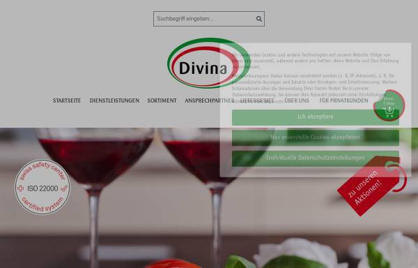 Vorschau von www.divinafood.ch, Divina Food AG