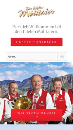 Vorschau der mobilen Webseite www.moelltaler.at, Die fidelen Mölltaler