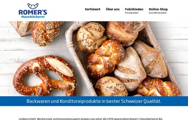 Vorschau von www.romers.ch, Romer's Hausbäckerei AG