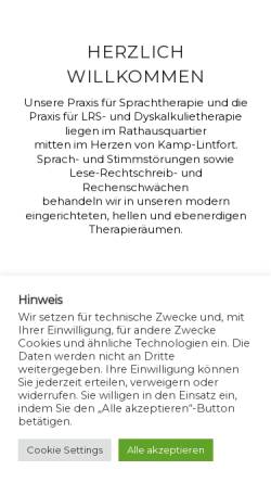 Vorschau der mobilen Webseite sprachtherapie-schindler.de, Angelika Schindler