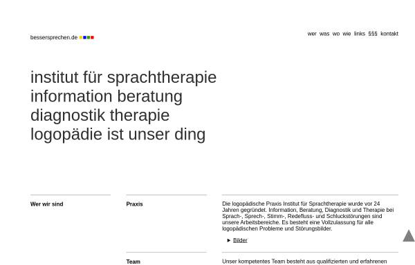 Vorschau von www.bessersprechen.de, Institut für Sprachtherapie Uwe Kurz