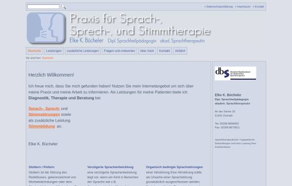 Vorschau von www.sprachtherapie-overath.de, Praxis für Sprachtherapie Elke K. Bücheler