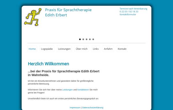 Vorschau von www.sprachtherapie-erbert.de, Praxis Sprachtherapie Erbert