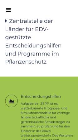 Vorschau der mobilen Webseite zepp.info, ZEPP
