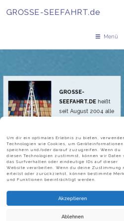 Vorschau der mobilen Webseite www.grosse-seefahrt.de, Nautisches Download-Archiv für Seefahrt-Schüler und Seeleute