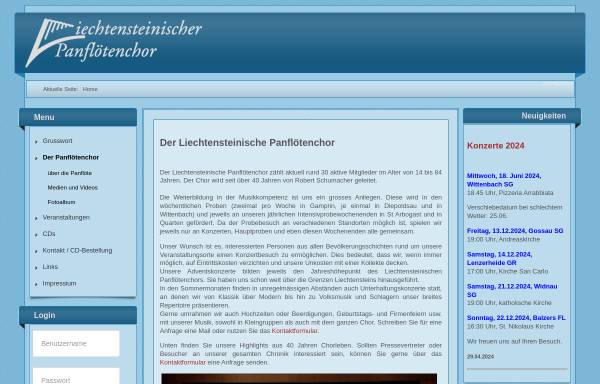 Vorschau von www.panfloetenchor.li, Liechtensteinischer Panflötenchor