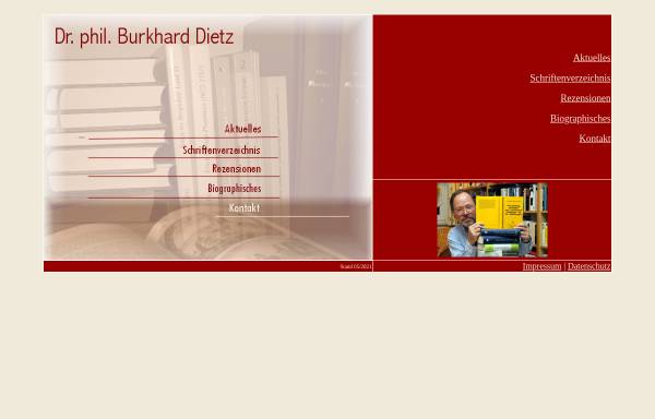 Vorschau von www.burkhard-dietz.de, Dietz, Dr. phil. Burkhard