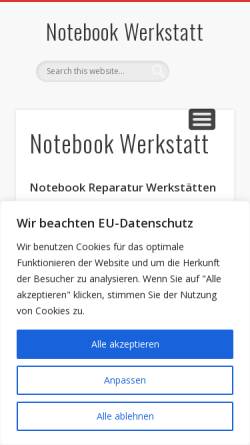 Vorschau der mobilen Webseite www.notebook-werkstatt.de, Notebook Reparatur Service