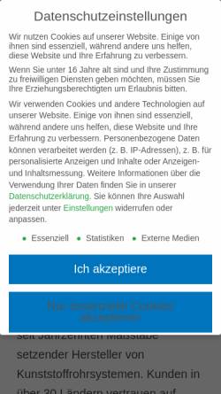 Vorschau der mobilen Webseite www.egeplast.de, Egeplast international GmbH