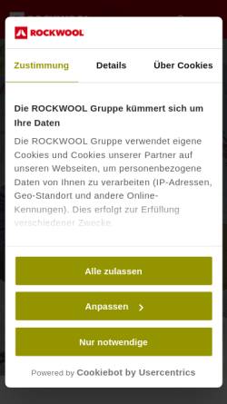 Vorschau der mobilen Webseite www.rockwool.de, DEUTSCHE ROCKWOOL GmbH & Co. KG