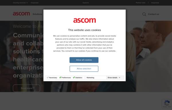 Vorschau von www.ascom.com, Ascom