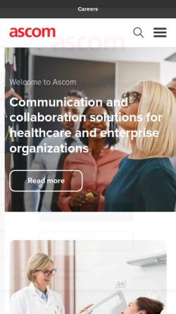 Vorschau der mobilen Webseite www.ascom.com, Ascom