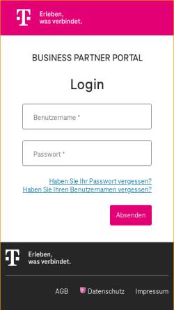 Vorschau der mobilen Webseite business-partner-portal.telekom.de, Telekom Businesspartner