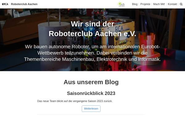 Vorschau von www.roboterclub.rwth-aachen.de, Roboterclub Aachen e.V.